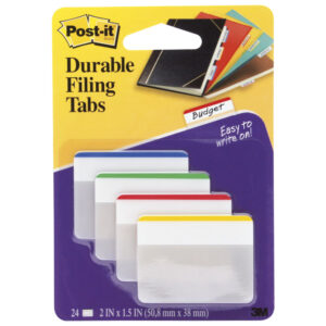 Zastavica 50,8x38 mm 4boje(rub)x6L super čvrste Post-it Strong 3M.686-F prozirne blister!!