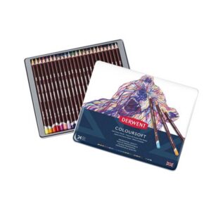 Bojice drvene umjetničke Derwent; Coloursoft, 24 komada, u metalnoj kutiji 0701027