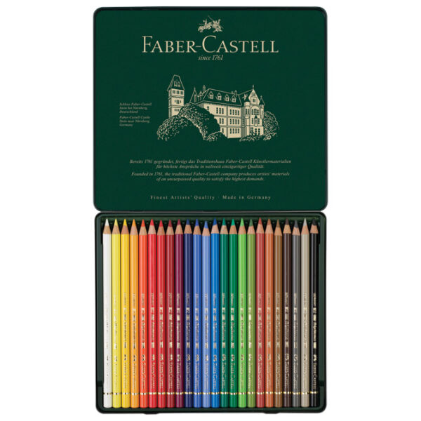 Boje drvene  24boje metalna kutija Polychromos Faber-Castell 110024 - Slika 2