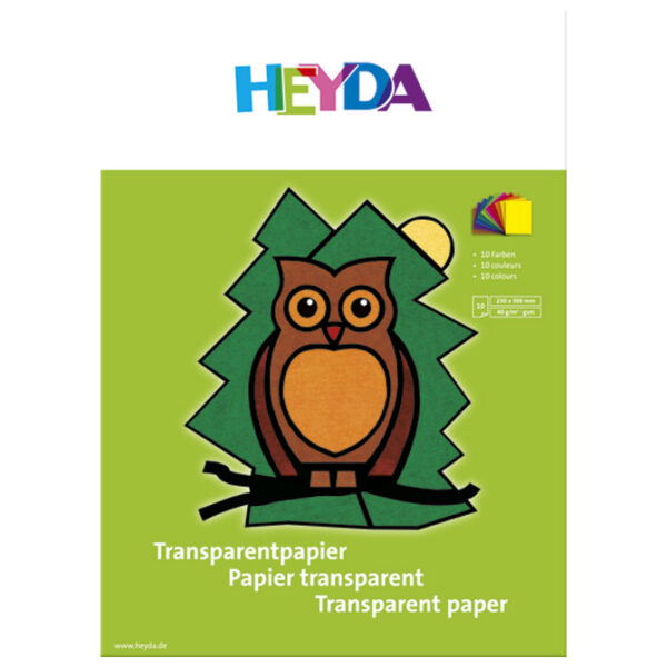 Papir ukrasni Vitraj u boji A4 40g pk10 Heyda 20-48021 sortirano