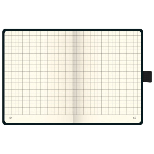 Notes A6 karo 96L šamoa 80g s gumicom Kompagnon Brunnen 10-55218-05 crni - Slika 3