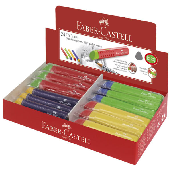 Gumica plastična Tri Faber-Castell 182334 sortirano - Slika 2