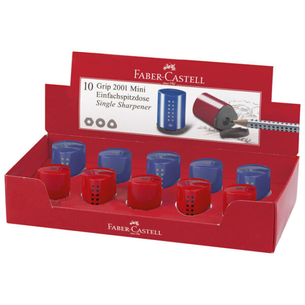 Šiljilo pvc s pvc kutijom 1rupa Grip 2001 mini Faber-Castell 183710 sortirano - Slika 4