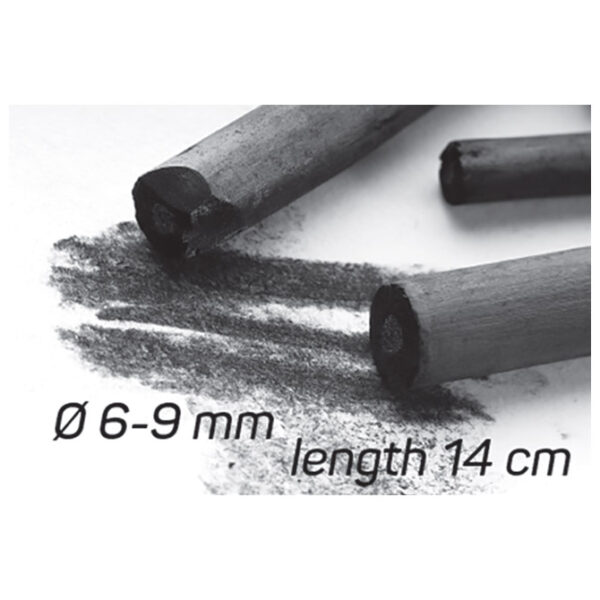Ugljen za crtanje drveni pk6 Connect blister - Slika 2