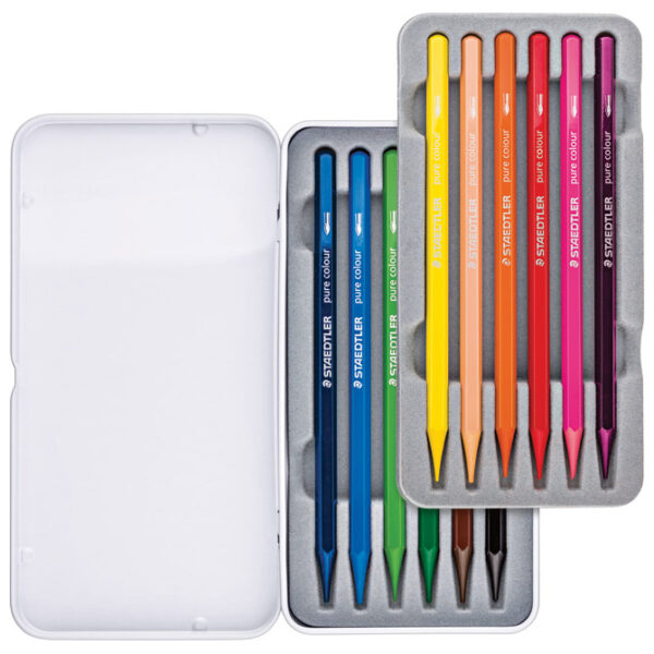 Boja vodena u olovci 12boja metalna kutija Full watercolor Design Journey Staedtler 14610G M12 - Slika 2