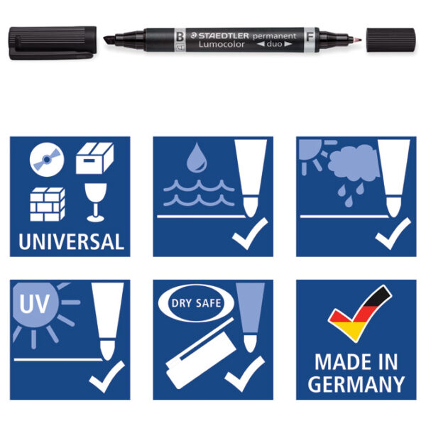 Marker permanentni obostrani pk4 Lumocolor Staedtler 348 SWP4 sortirano - Slika 2