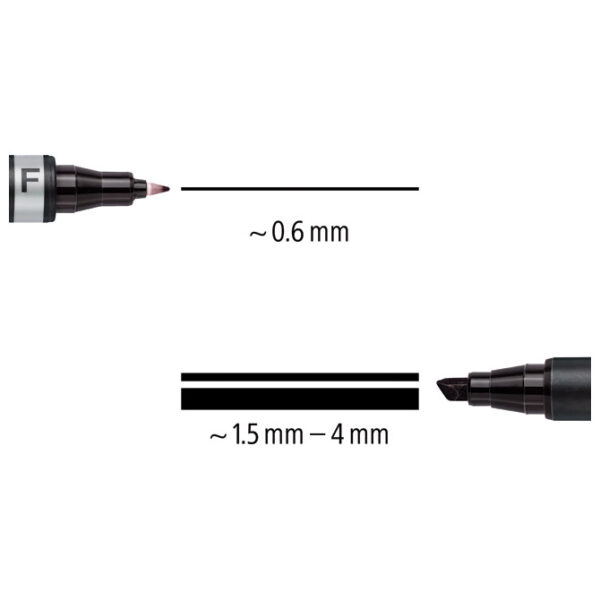 Marker permanentni obostrani pk4 Lumocolor Staedtler 348 SWP4 sortirano - Slika 3