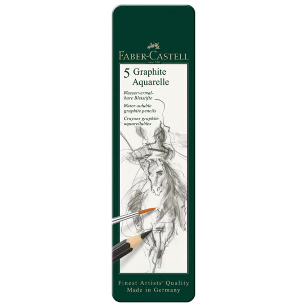 Olovka grafitna pk5 u metalnoj kutiji Aquarelle Faber-Castell 117805 - Slika 2