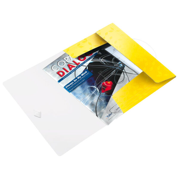 Fascikl klapa s gumicom pp A4 Wow Leitz 45990116 žuti - Slika 2