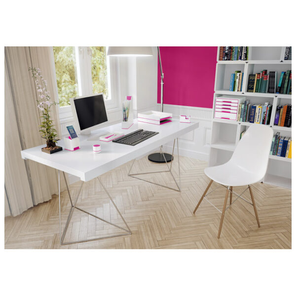 Stalak za spise okomit plastičan Wow Leitz 53621023 -NL bijelo-roza - Slika 5
