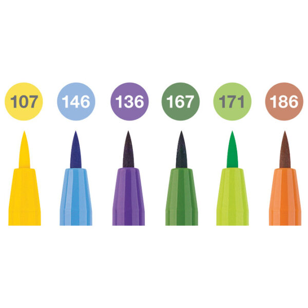 Set Pitt artist brush B  6boja Summer vibes Faber-Castell 167178 blister - Slika 3