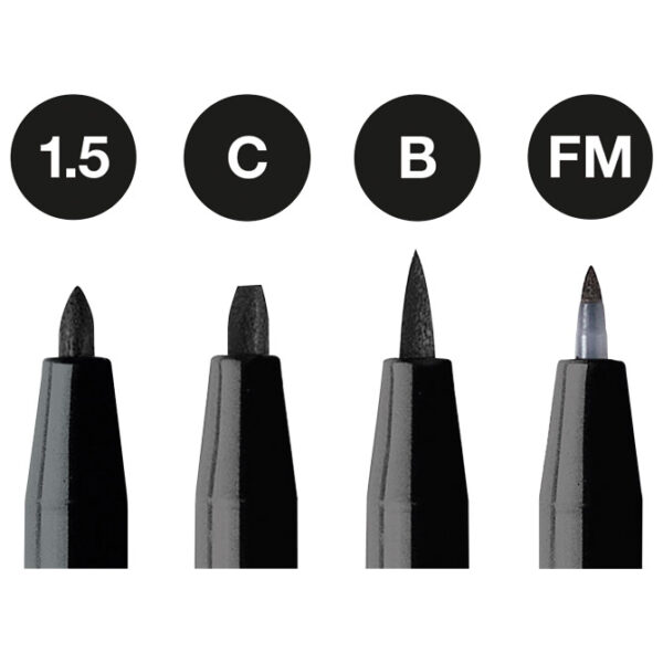Set Pitt artist pk4 Black Faber-Castell 167153 blister - Slika 3