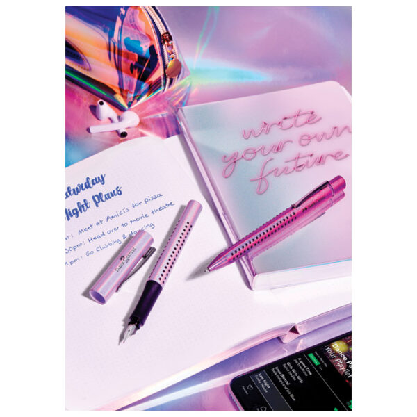 Nalivpero Grip 2011 (F) Glam Faber-Castell 140843 biserno srebrna - Slika 4
