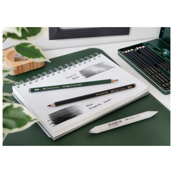 Olovka grafitna pk6 u metalnoj kutiji Pitt graphite matt Faber-Castell 115207 - Slika 5