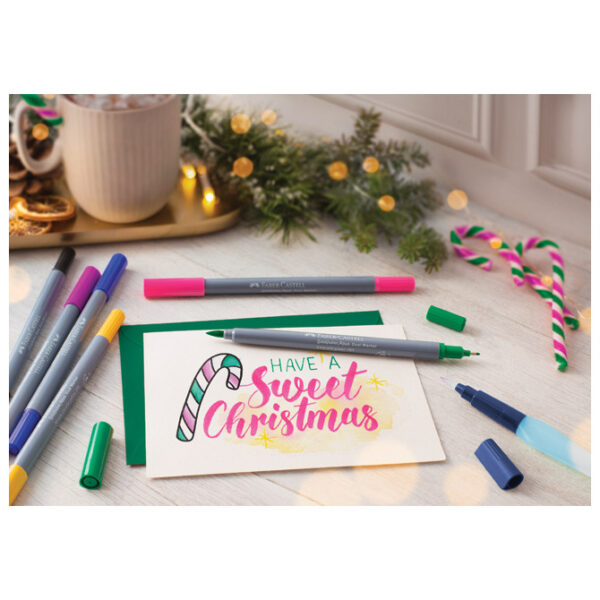 Marker obostrani akvarel  6boja Goldfaber Faber-Castell 164606 sortirano blister - Slika 10