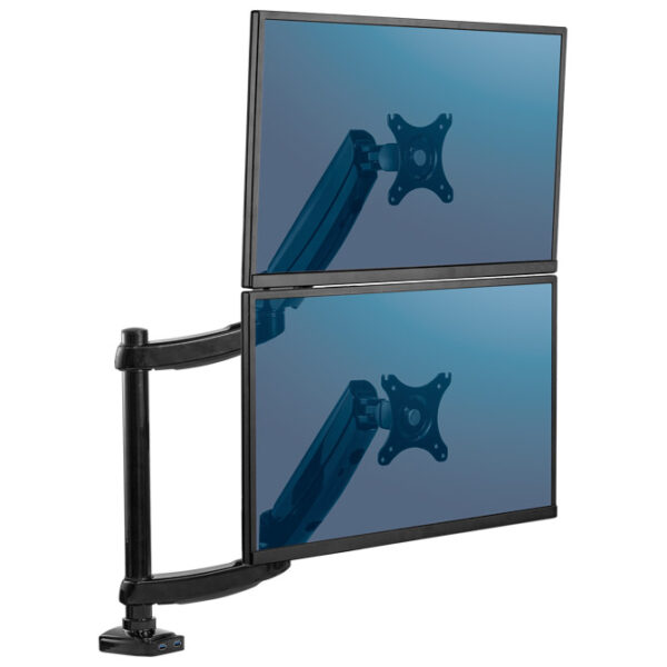 Držač za monitor dvostruki okomiti Platinum Fellowes 8043401 crni - Slika 2