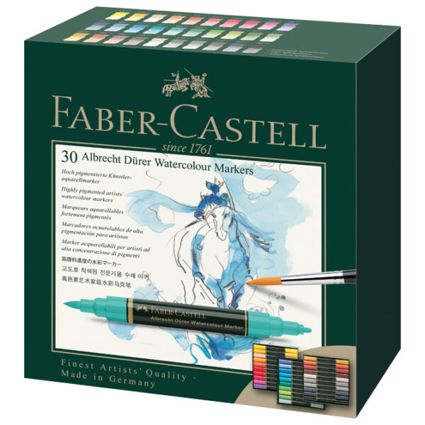 Marker obostrani akvarel 30boja Albrecht Dürer Faber-Castell 160330 sortirano-SELECTIVE - Slika 2