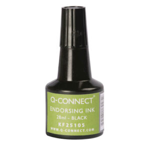 Boja za žig Q-Connect 28 ml crna