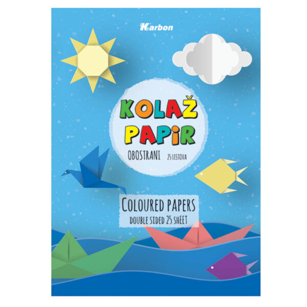 Papir kolaž A4 mat  25/1 obostrani 20 + 5 fluo