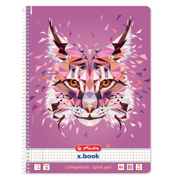 Blok kolegij A4 80 listova karo Wild Animals Ris, Herlitz