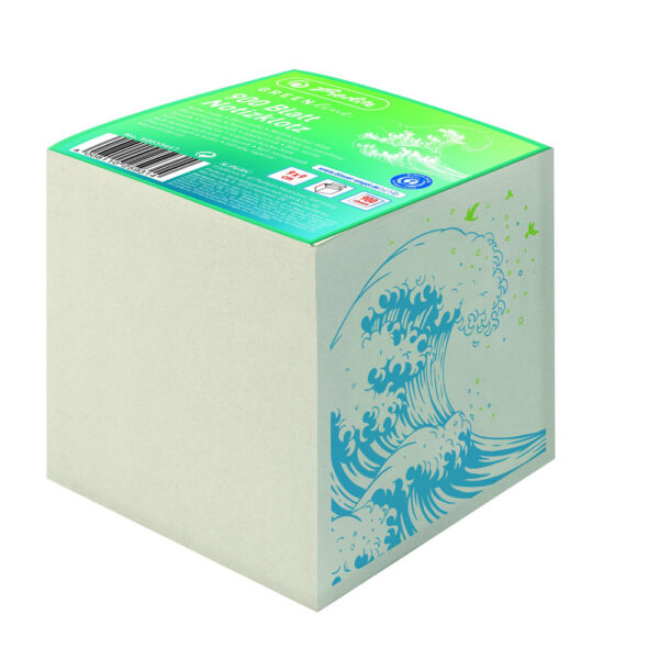 Papir za kocku 9x9x9 cm, 900 listića u boji, ljepljeni, GREENline, Herlitz