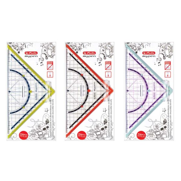 Trokut 25 cm, Herlitz, sort