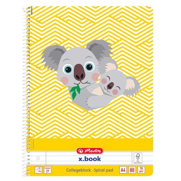 Blok kolegij A4 80 listova diktando, Koala, Herlitz