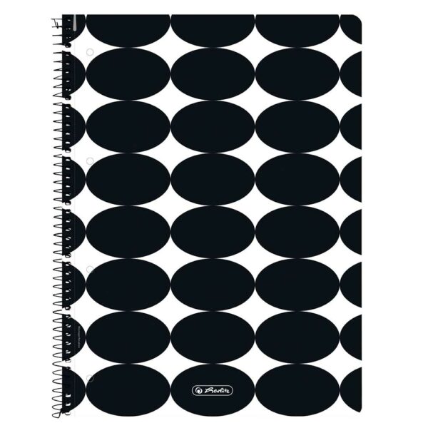 Blok kolegij A4 80 listova karo, Just Black, Herlitz