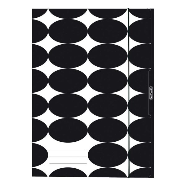 Fascikl prešpan klapna s gumicom, A4, Just Black, Herlitz