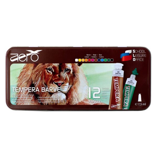 Boje tempere, 7,5 ML, 12/1 u limenoj kutiji, Lav, Aero