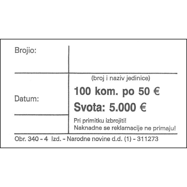 UT 340-4 PASICE  50 EURA  1/100