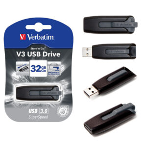 USB 32GB 3.0 (3.2 Gen 1) V3, Verbatim, crni, V049173