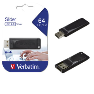 USB 64GB 2.0 Verbatim Store'n'Go Slider V098698