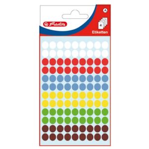 Naljepnice za označavanje sort boje 8 mm (4 lista) Herlitz