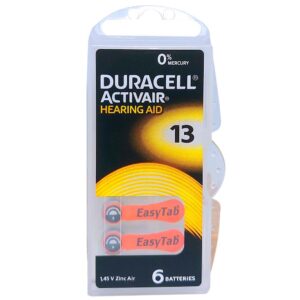 Baterija Duracell DA13/PR48, 1.4 V, baterije za slušni aparat, pakiranje 6/1