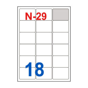 Etikete za laserske i ink-jet pisače Nano, N-29, 63,5x46,6 mm, 100/1