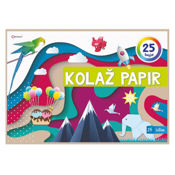 Papir kolaž A4 25 listova, sjajni