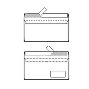 Kuverte 110x230 mm ABT PD strip, bijela, 100/1