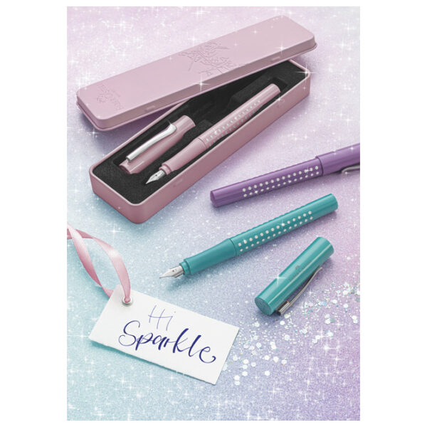 Nalivpero Sparkle (M) Faber Castell 140875 metalik rozo - Slika 4