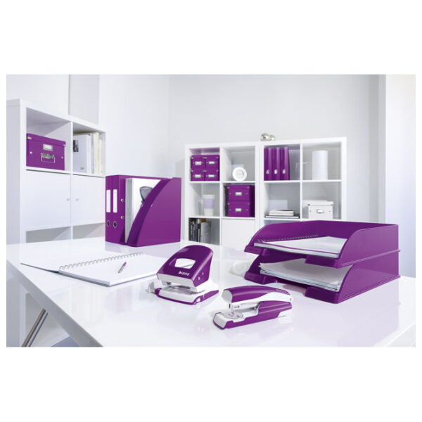 Bušač 2 rupe do  30 listova Wow Leitz 50082262 metalik ljubičasta blister - Slika 3