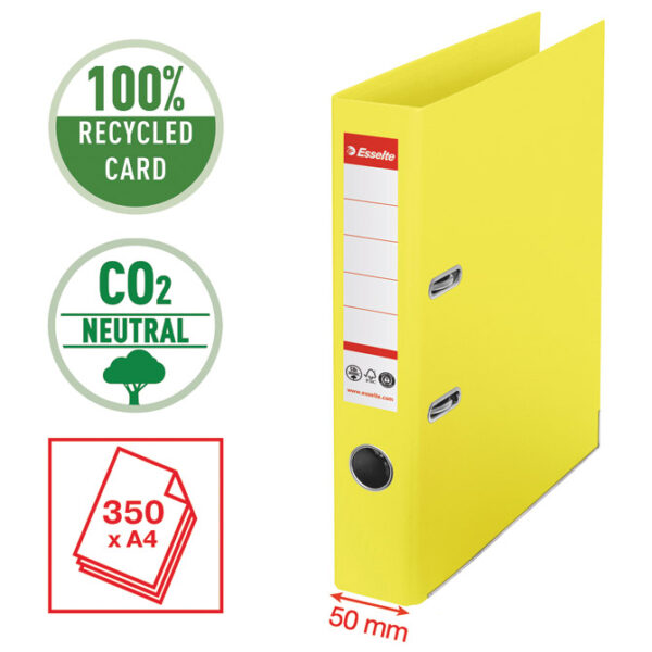 Registrator A4 uski samostojeći CO2 neutral Vivida Esselte 627573 žuti!! - Slika 3