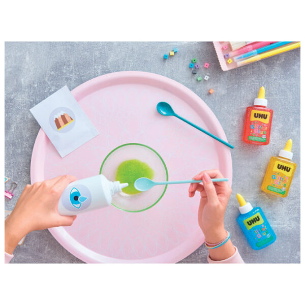 Ljepilo glitter glue 88ml UHU LO181812 žuto!! - Slika 3