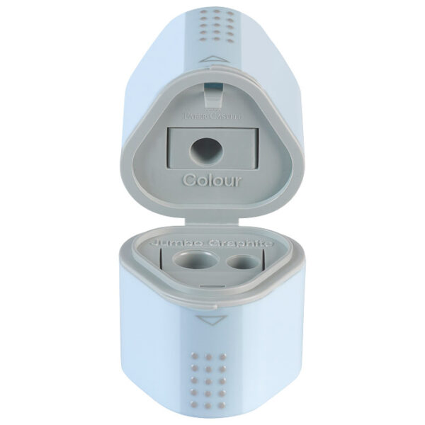Šiljilo pvc s pvc kutijom 3rupe Grip 2001 Trio Faber Castell 183874 sky blue - Slika 2