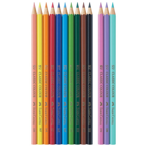 Boje drvene  10boja +3boje drvene pastel Unicorn Faber Castell 111219 blister - Slika 2