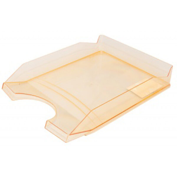 Ladica za spise, PVC, narančasta prozirna, Office products