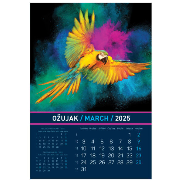 Kalendar "Igre prirode 2025" 13 listova, spirala - Slika 7