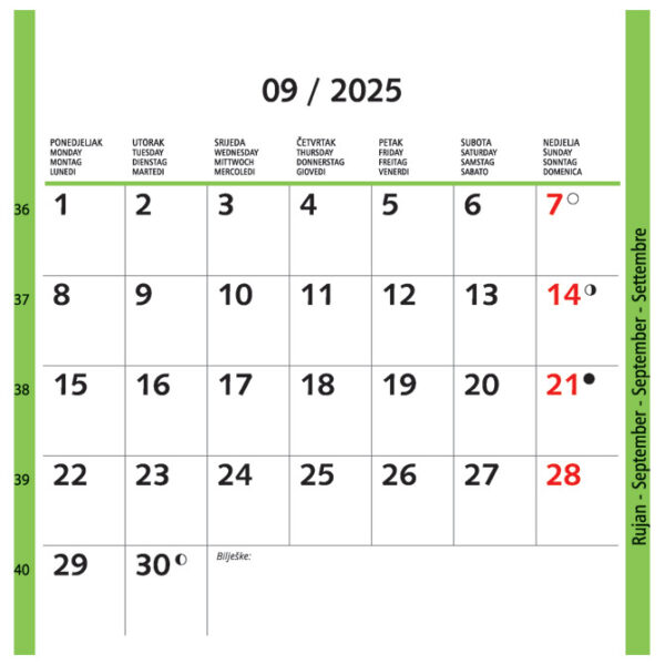 Kalendar "Igra boja 2025" 13 listova, spirala - Slika 14