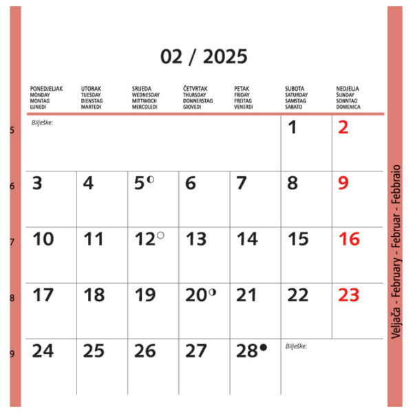 Kalendar "Igra boja 2025" 13 listova, spirala - Slika 24