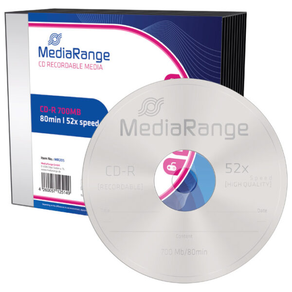 CD-R 700/80 52x slimcase pk10 MediaRange MR205!! - Slika 3