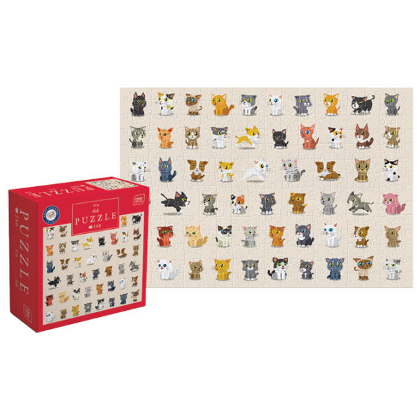 Puzzle 250 kom Kids 8 Cats Interdruk - Slika 2